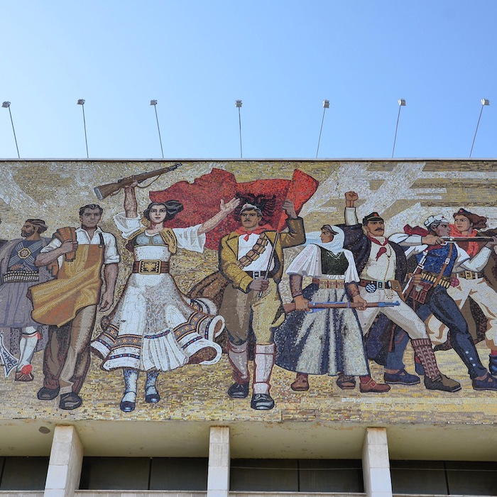Das berühmte Mosaik in Albanien, einem der Balkanländer im Balkan