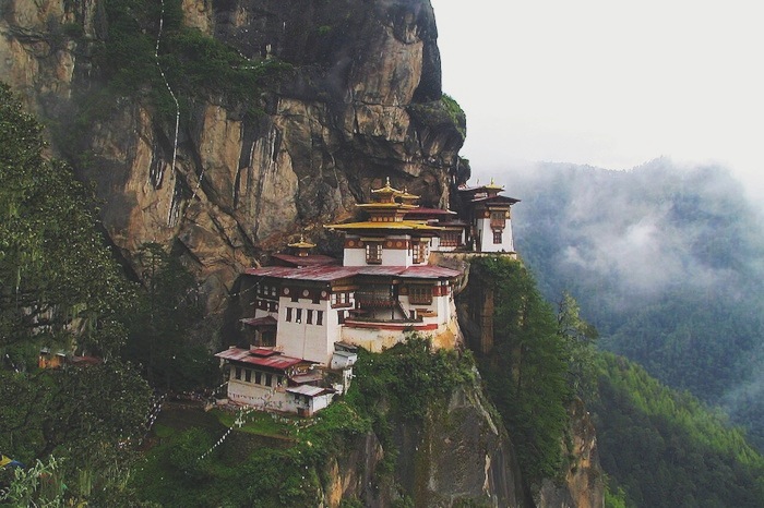 A monestry in the bucket list destination Bhutan