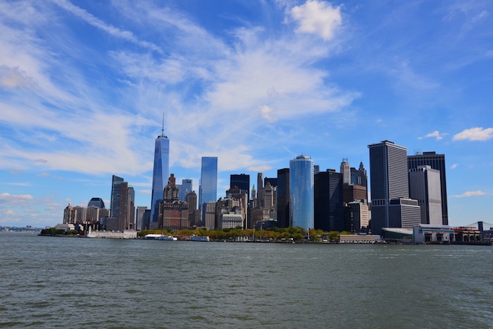 New York Skyline von Staten Island Ferry