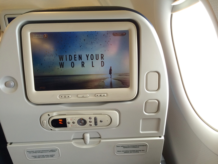 Turkish Airlines Business Class Bildschirm