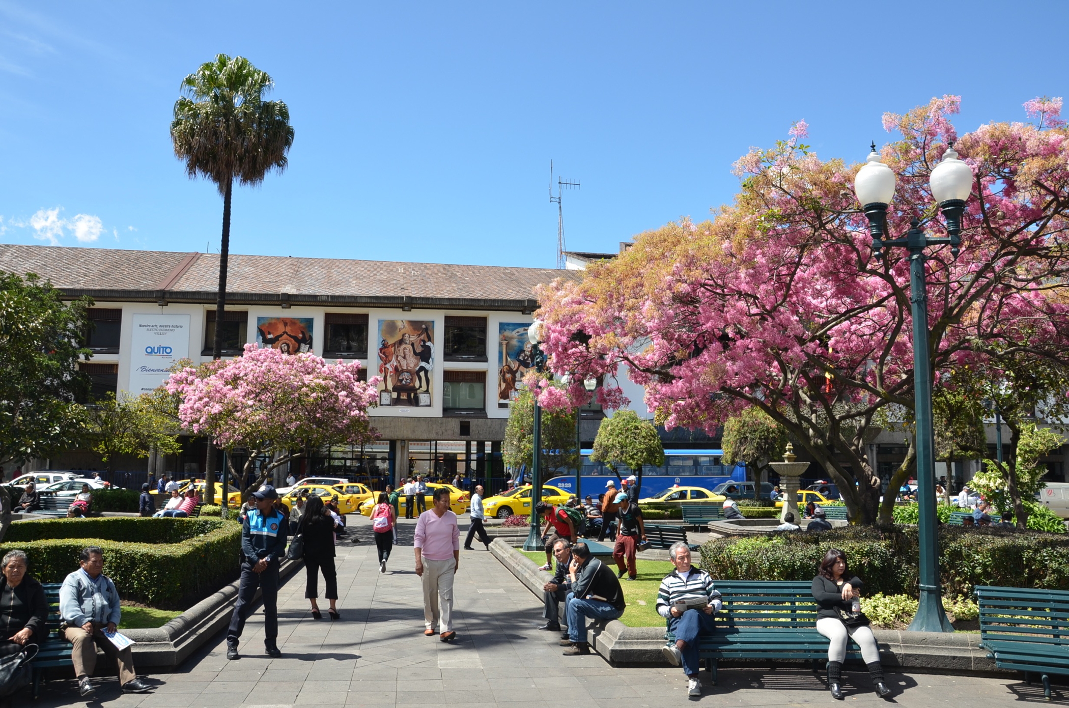 Altstadt von Quito das Old Town Centro Historico am Plaza Grande