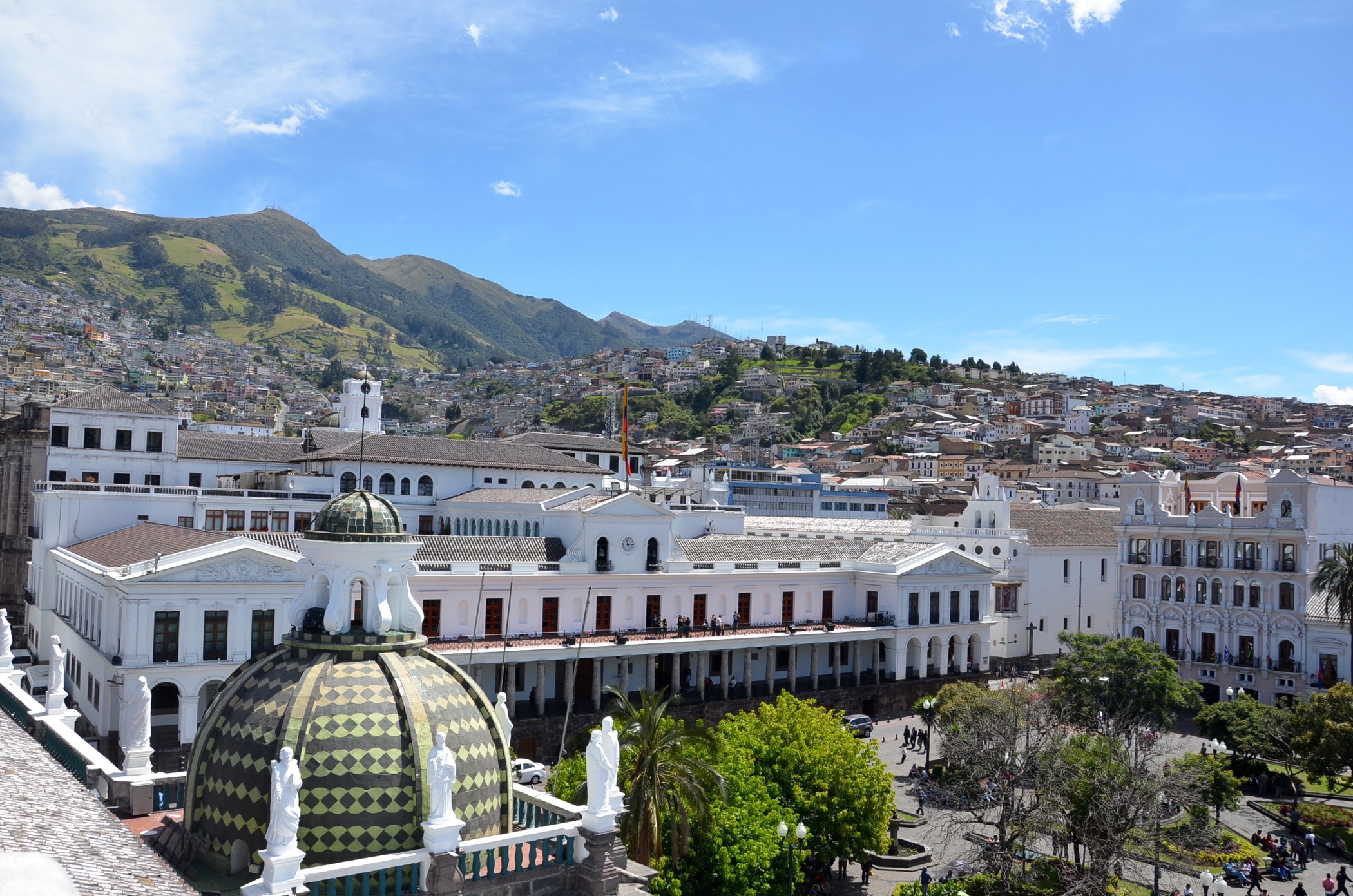 Altstadt von Quito, das Old Town Centro Historico am Plaza Grande